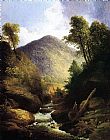 Thomas Doughty Canvas Paintings - At the Waterfall
